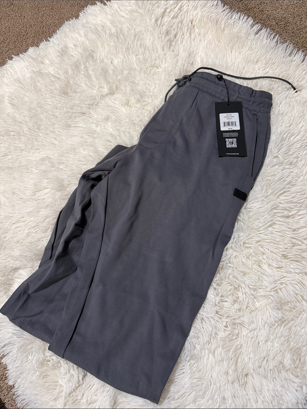 Cuts Clothing Men's Charcoal Drawstring Joggers